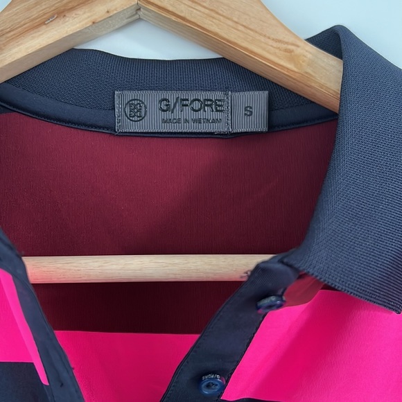 G/FORE Polo Golf Too Shirt Women Small Colourblocked Stripes - Picture 2 of 3